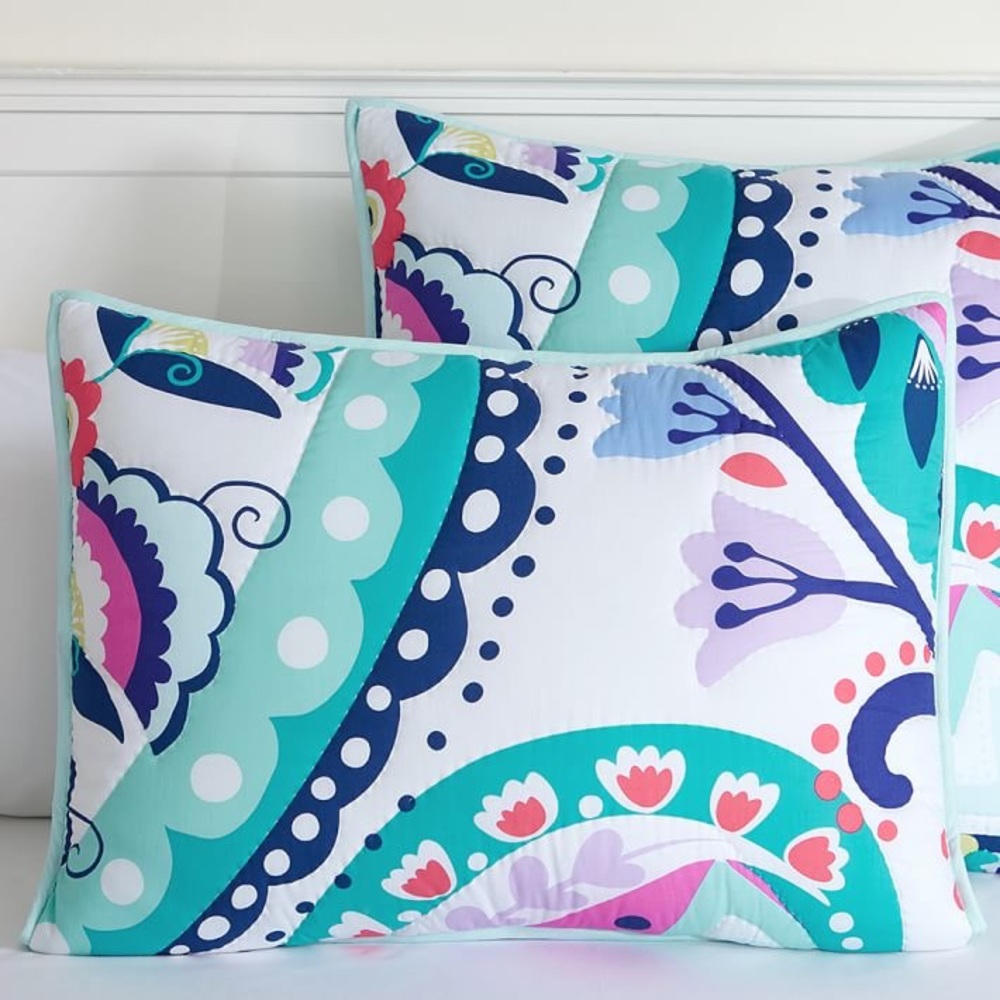 2 paisley bloom sham